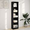 vidaXL Bookcase Black Engineered Wood Tall Bookcase Rectangular