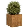 vidaXL Rustic Square Metal Planter Weathering Steel Large