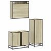 vidaXL Bathroom Furniture Set Sonoma oak Engineered wood, metal, glass