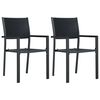 vidaXL Garden Dining Set Black and White