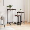 vidaXL Nesting Side Table Smoked Oak Engineered Wood and Metal