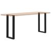 vidaXL Coffee Table Leg Set of 2 Black Powder-coated steel
