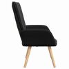 vidaXL Armchair Black 24.41 x 26.38 x 37.60 in Sherpa Fabric