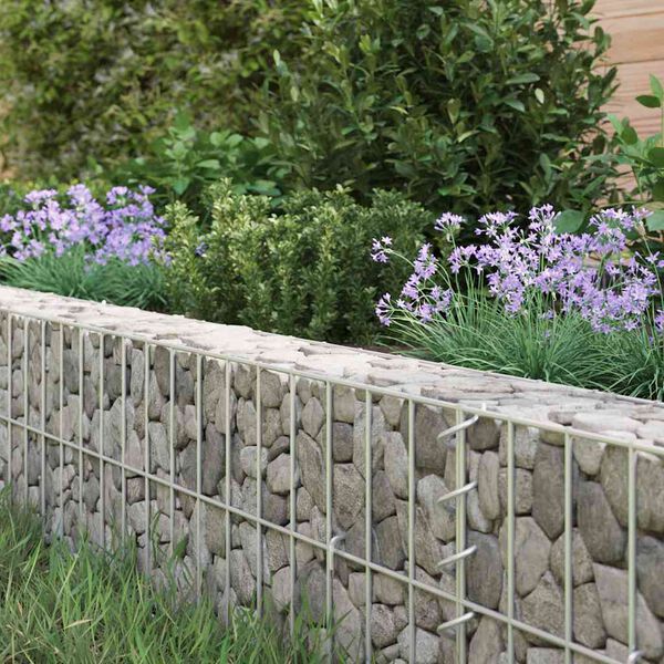 vidaXL Gabion Raised Bed Silver Galvanized steel Large Durable