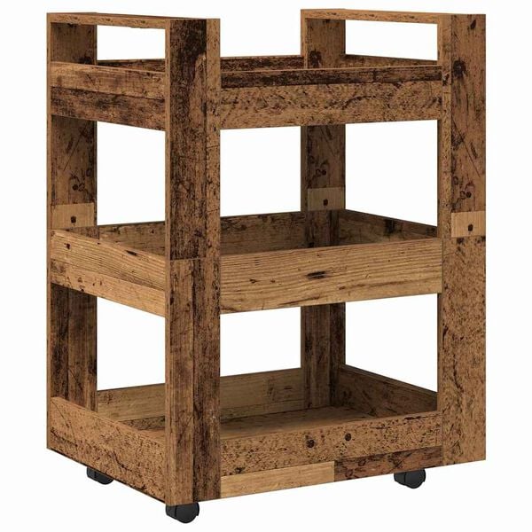 vidaXL Kitchen Trolley Old wood 60 x 45 x 80 cm Engineered wood