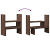 vidaXL Desk Organiser Adjustable Brown Oak 15.7x6.7x16.1" Engineered Wood