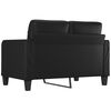 vidaXL 2-seater Sofa Black Faux leather, metal, textilene 2-seater