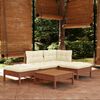 vidaXL Garden Lounge Set Honey brown and cream