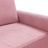 vidaXL 3-seater Sofa Pink Velvet, Metal 3-Seater Seats Plenty