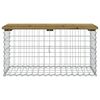 vidaXL Patio Bench Gabion Design 32.7x17.3x16.5" Impregnated Wood Pine