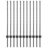 vidaXL Fence Post 11 pcs Grey 39.37 in Steel