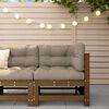 vidaXL Garden Corner Sofa Honey Brown Solid pine wood Modular