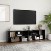 vidaXL TV Cabinet High gloss black Engineered wood Large Extendable