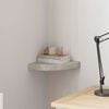 vidaXL Wall Corner Shelf Concrete grey Honeycomb MDF, metal Small