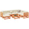vidaXL Garden Sofa Set Wax Brown Solid Pine Wood Large Modular