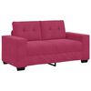 vidaXL Sofa 2 pcs Wine Red Fabric