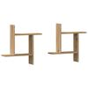 vidaXL Wall Shelves 2 pcs Artisian Oak 19.7x4.7x19.7" Engineered Wood