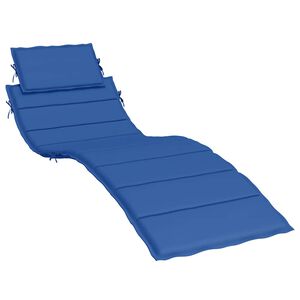 vidaXL Sun Lounger Cushion Royal Blue Oxford fabric 73.2 x 22.8 x 1.6 in