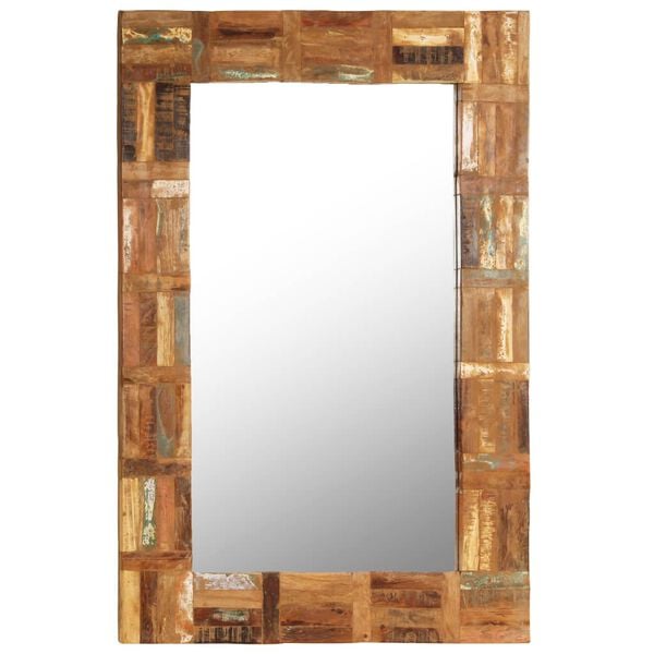 vidaXL Mirror Varies Solid reclaimed wood, glass 23.6 x 35.4 in
