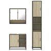 vidaXL Bathroom Furniture Set Sonoma Oak Engineered wood, Metal, Glass