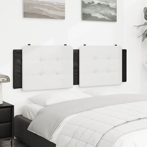 vidaXL Headboard Cushion White and Black