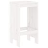 vidaXL Bar Stool Set of 2 White Solid pine wood Medium Footrest