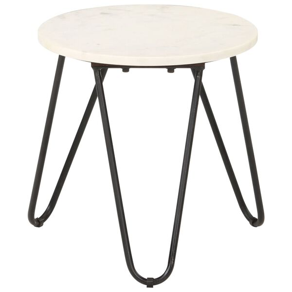 vidaXL Side Table White and Black