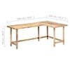 vidaXL Desk 71"x47.2"x30" Solid Mango Wood