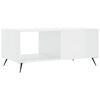 vidaXL Coffee Table High gloss white Engineered wood, iron Coffee Table