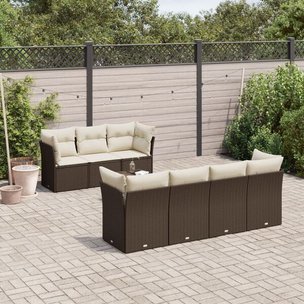 vidaXL Patio Sofa Set Modular Garden Sofa Set Rectangular Modern