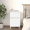 vidaXL Bedside Cabinet White Engineered wood Standard Bedside Cabinet