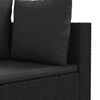 vidaXL Patio Sofa Set Set of 3 Black