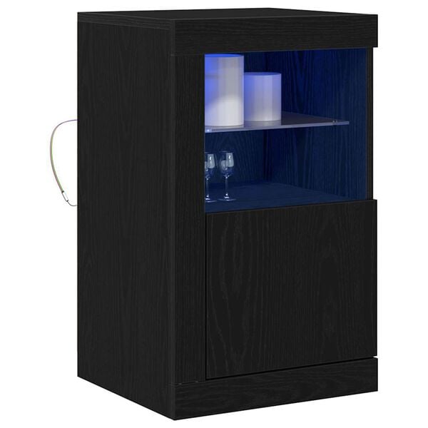 vidaXL Side Cabinet Black oak 41 x 37 x 67 cm Engineered wood