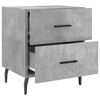vidaXL Bedside Cabinet Set of 2 Concrete Grey