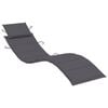 vidaXL Sun Lounger Anthracite Solid Acacia Wood, Fabric (100% Polyester)