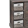 vidaXL Cabinet Brown Paulownia wood, Cotton, Polyester Small