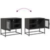 vidaXL TV Cabinet Black Cold-rolled steel Medium TV Cabinet