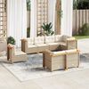 vidaXL Garden Sofa Set Beige, Cream White
