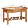 vidaXL Planting Table Brown Solid acacia wood with zinc Medium