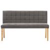 vidaXL Bench Grey Velvet 55.1 in Classic/Traditional Bench