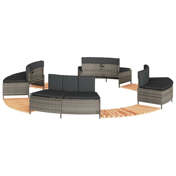 vidaXL Hot Tub Surround Grey