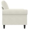 vidaXL Sofa Chair Cream Velvet (100% polyester), metal, textilene Single