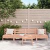 vidaXL Garden Sofa Set of 4 Natural Wood Solid Douglas Fir wood 25.0 in