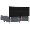 vidaXL LED Box Spring Bed Dark Grey 78.74 x 78.74 in Fabric