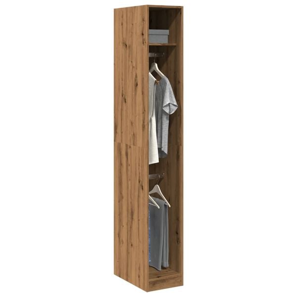 vidaXL Wardrobe Artisan Oak Engineered Wood Compact Wardrobe
