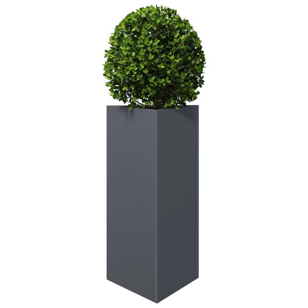 vidaXL Garden Planter Anthracite Steel Medium Durable Garden Planter