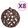 vidaXL Christmas Ball Set of 100 Brown Plastic 1.2 in, 1.6 in, 2.4 in