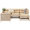vidaXL Garden Sofa Set Natural Wood Solid Pine Wood Medium Modular