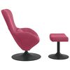 vidaXL Egg Chair with Footstool Wine Red 24.80 x 28.74 x 35.43 in