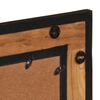 vidaXL Bathroom Mirror Natural wood with black borders Solid Acacia wood